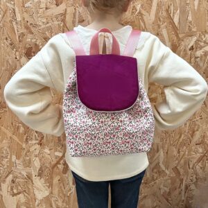 Sac à dos fille à motifs de fleurs